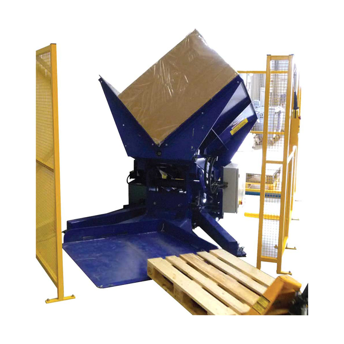 Pallet Changer In use with goods