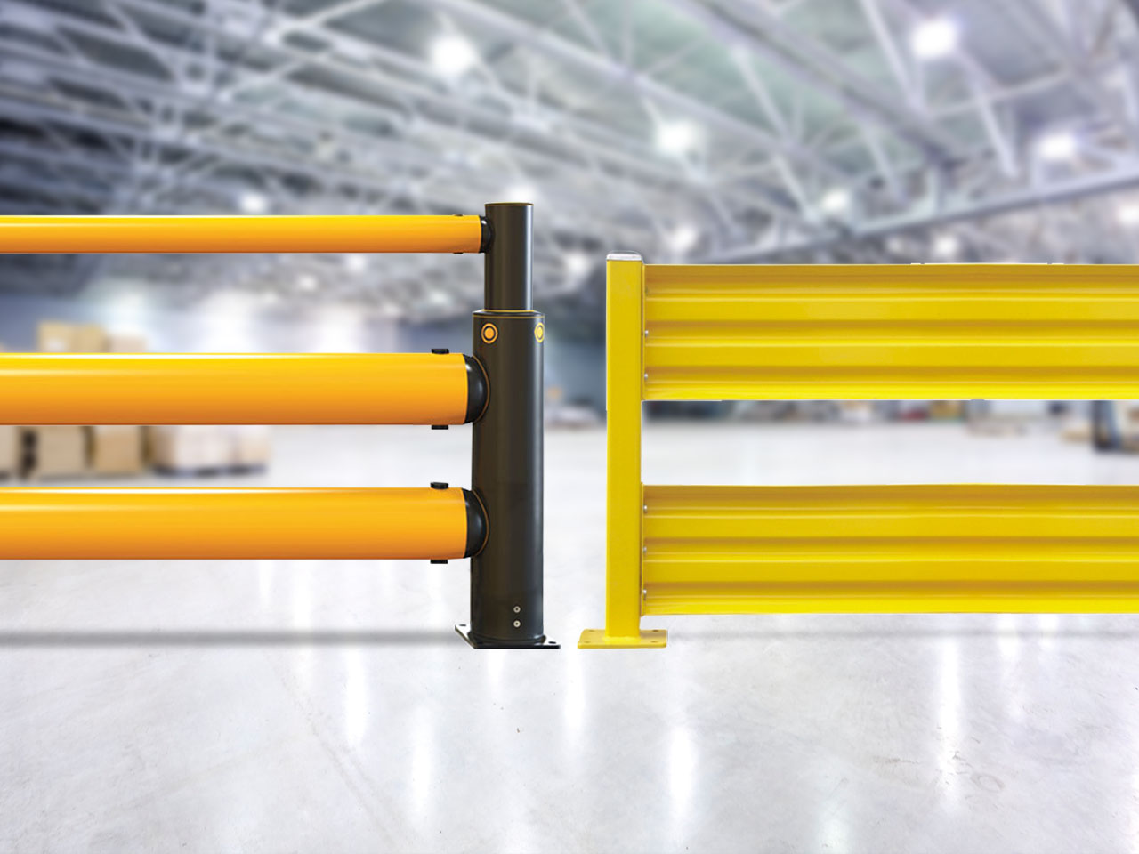 Plicht mat Vervullen Flexible vs. Steel Warehouse Barrier Comparison | Astrolift NZ