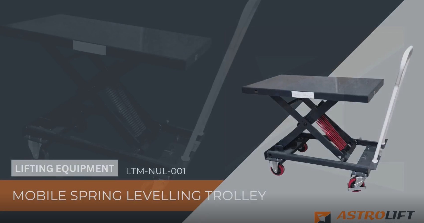 Buy Mobile Spring Leveling Trolley in Spring-Loaded Lift Tables available at Astrolift NZ