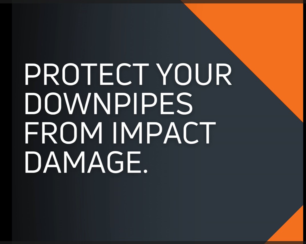 Buy Downpipe Protector - Curved (Galvanised) in Downpipe Protectors from GuardX available at Astrolift NZ