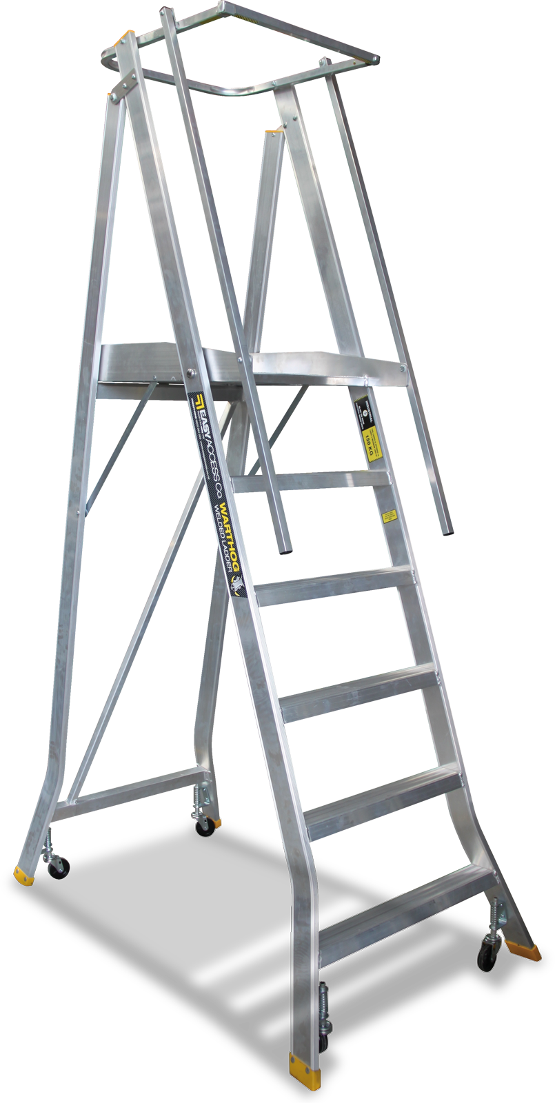 Light Aluminium Platform Ladder Heavy Duty with Wheels