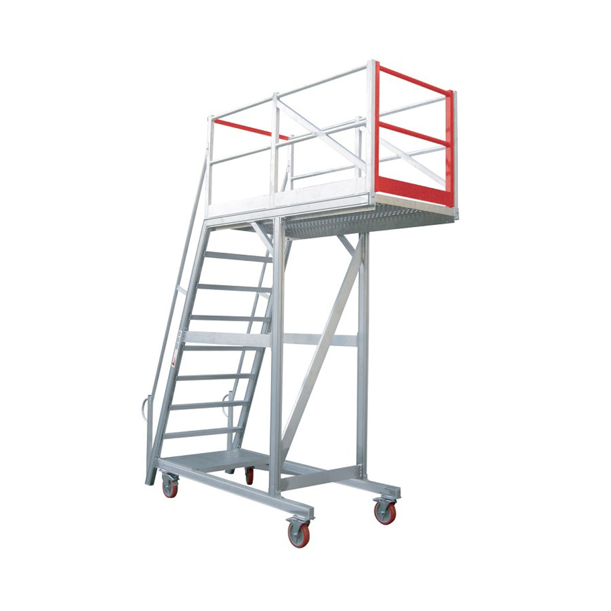 Heavy Duty Repair and Maintenance Work Platform Ladder with wheels