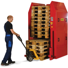Buy 5-In-1-Go Pallet Dispenser and Stacker in Pallet Dispenser from Palomat available at Astrolift NZ