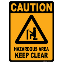 Buy Hazardous Area Keep Clear in Caution Signs from Astrolift NZ