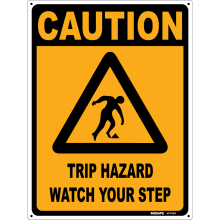 Buy Trip Hazard Watch Your Step in Caution Signs from Astrolift NZ