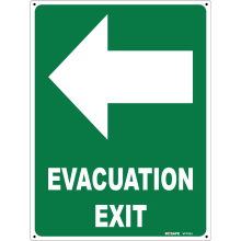 Buy Evacuation Exit Left in First Aid Signs from Astrolift NZ