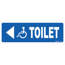 Buy Toilet Left in General Signs from Astrolift NZ