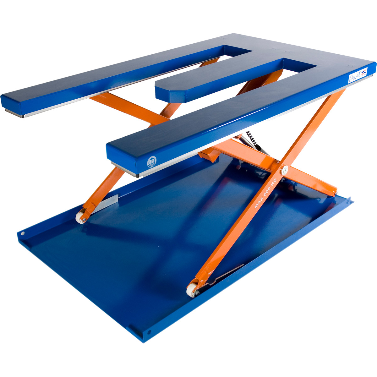 8800lb Electric Hydraulic Scissor Lift Table – 48x68in Platform, Foot Pedal Control