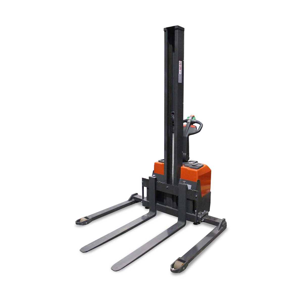 Electric Stacker Forks Down
