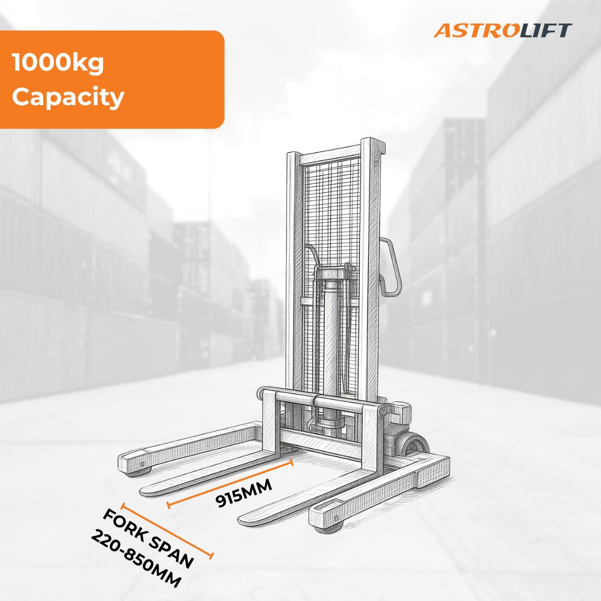 Buy Straddle Stacker  in Pallet Stackers from Astrolift NZ