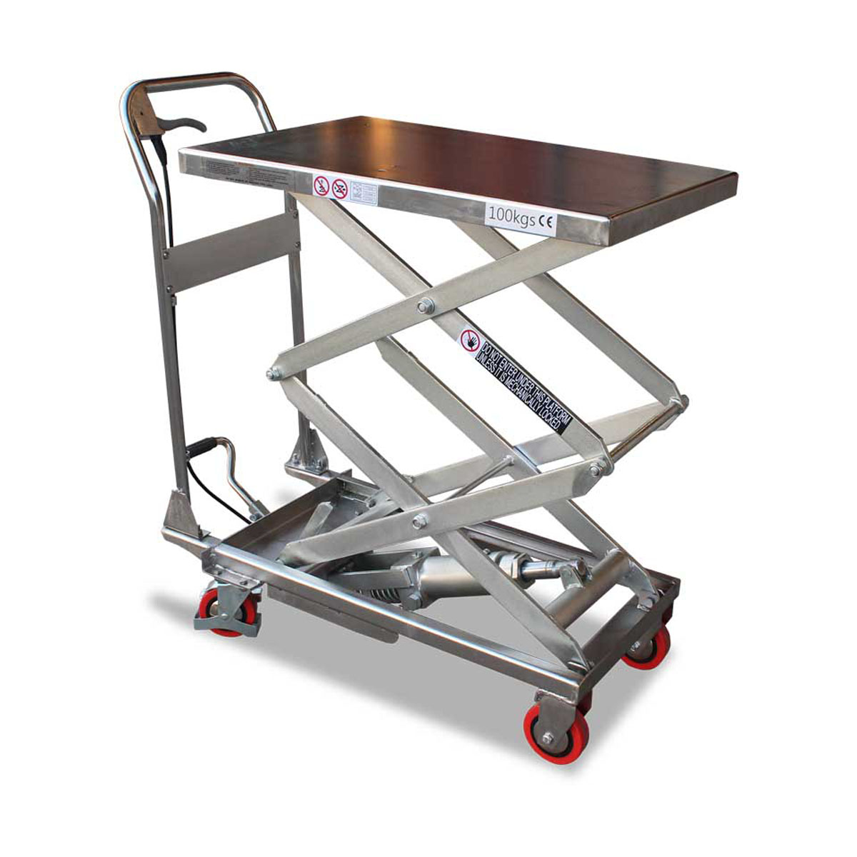 Buy Mobile Scissor Lift Trolley Double (Stainless Steel) available at Astrolift NZ