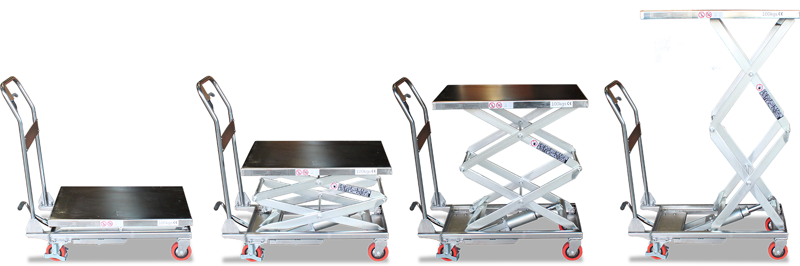 Buy Mobile Scissor Lift Trolley Double (Stainless Steel) in Mobile Lift Tables from Astrolift NZ