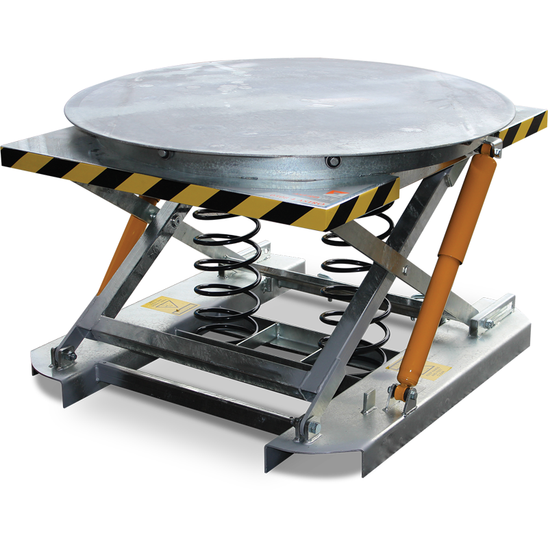 Pallet Scissor Lift Table (Spring Galvanised) SpringLoaded Lift