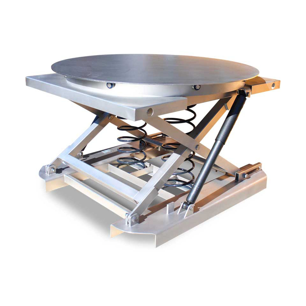 Spring Loaded Stainless Steel Scissor Lift Table