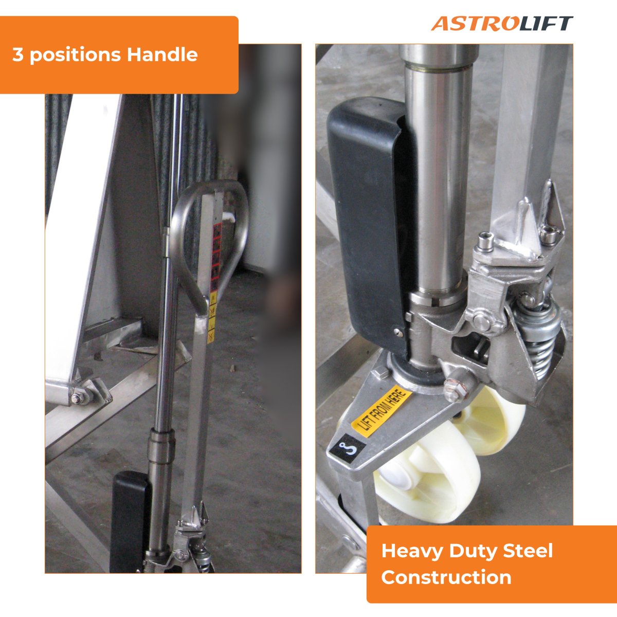 Buy Highlift Pallet Trucks (Stainless Steel) in Pallet Trucks  from Astrolift NZ
