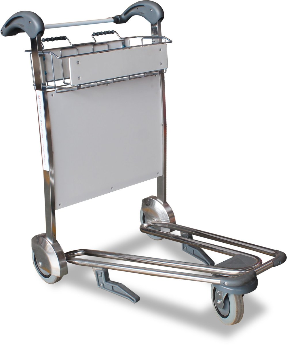 3-Wheel Airport Trolleys (Stainless Steel)