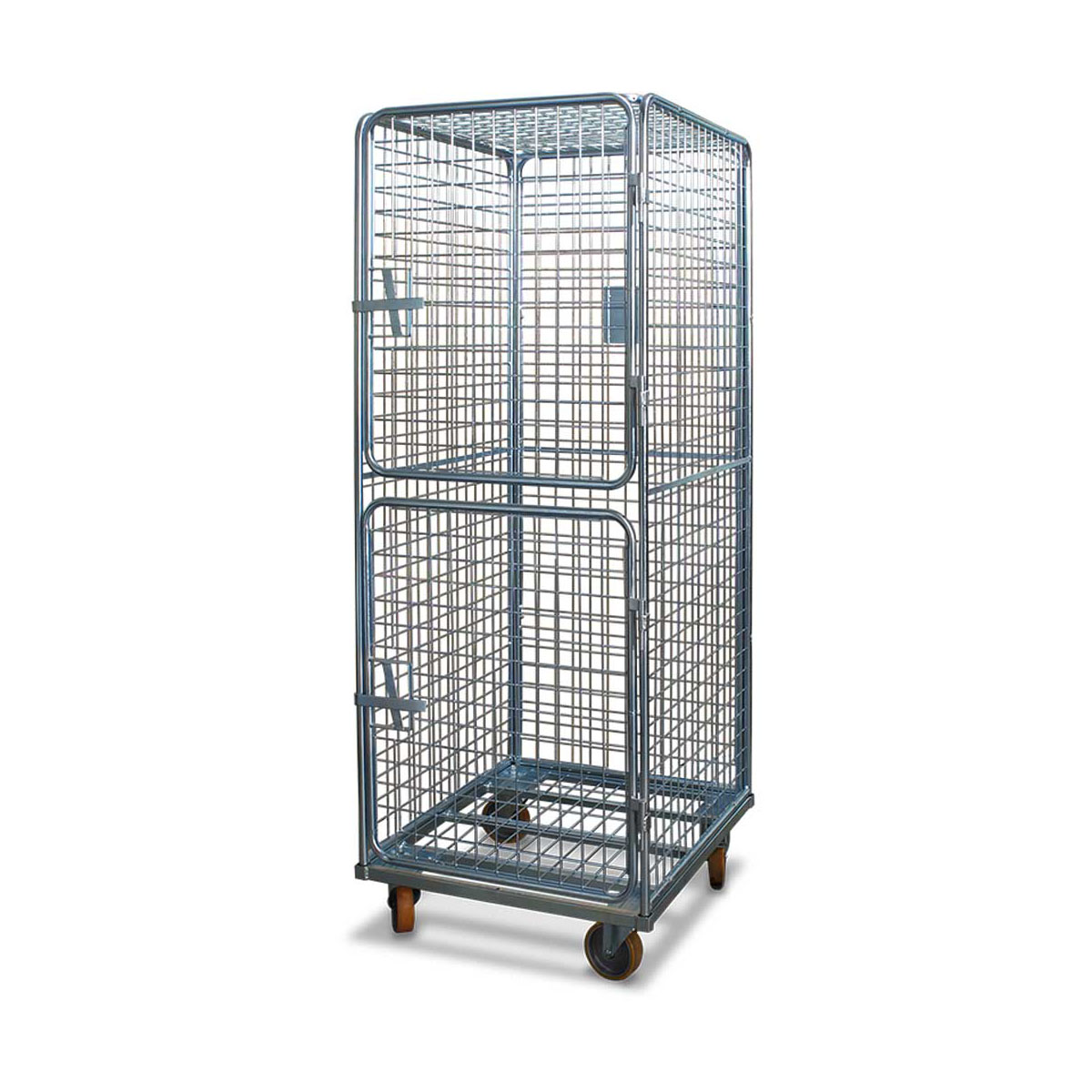 Cage trolley dual door with roof