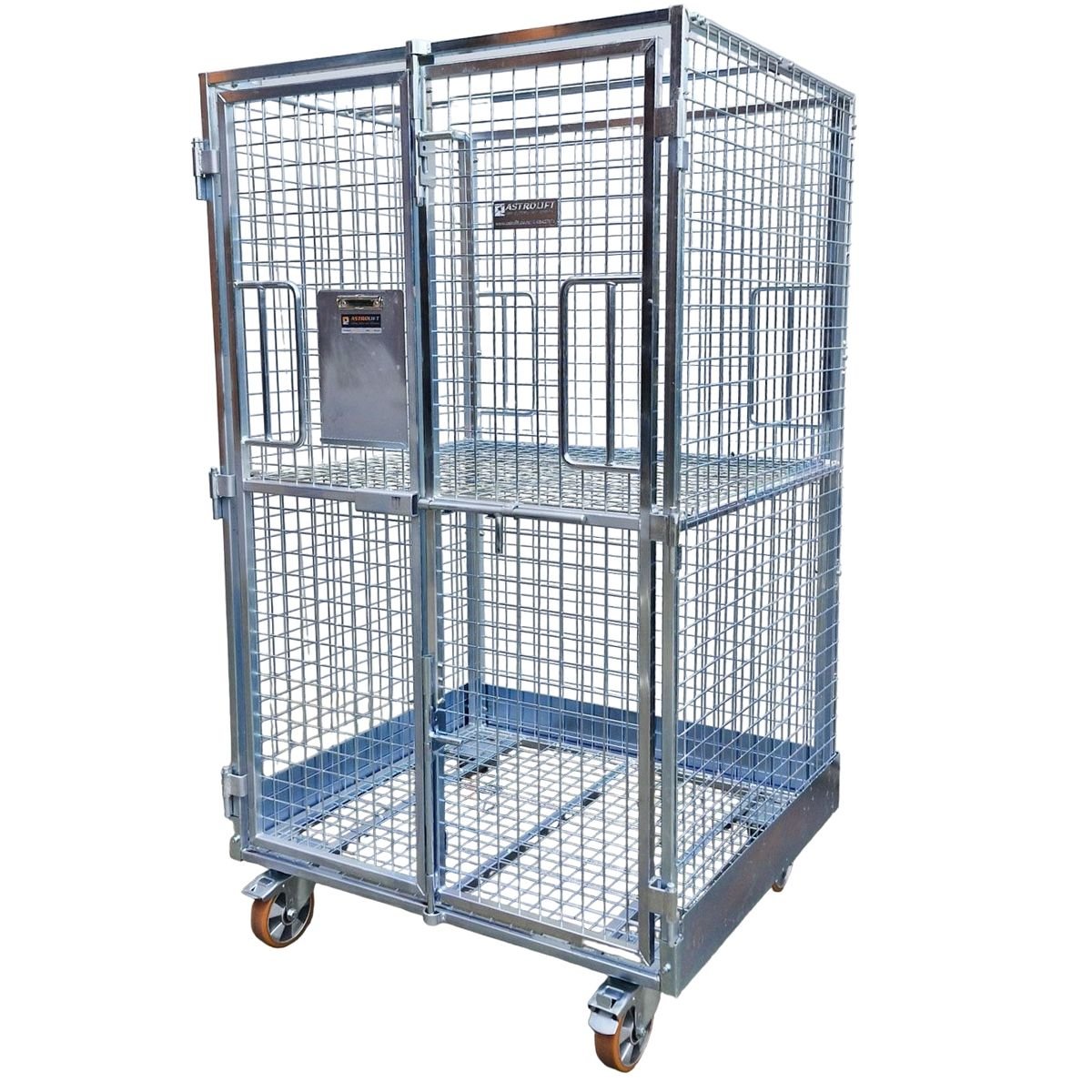 Buy Cage Trolley (Dual-door - Zinc) in Cage Trolleys from Astrolift NZ