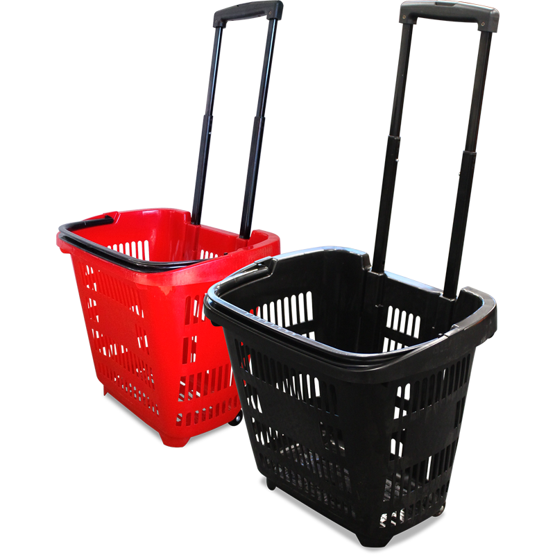Shopping Basket (Plastic - 2-Wheel)