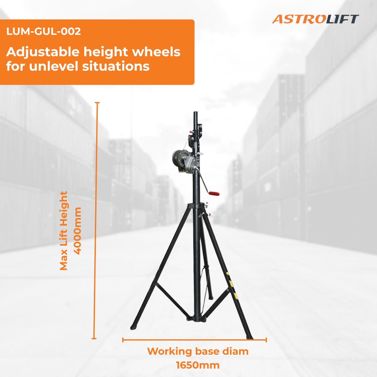 Buy Material Lifter - 4.00m by GUIL in Top Loading Tower Lifters from GUIL available at Astrolift NZ
