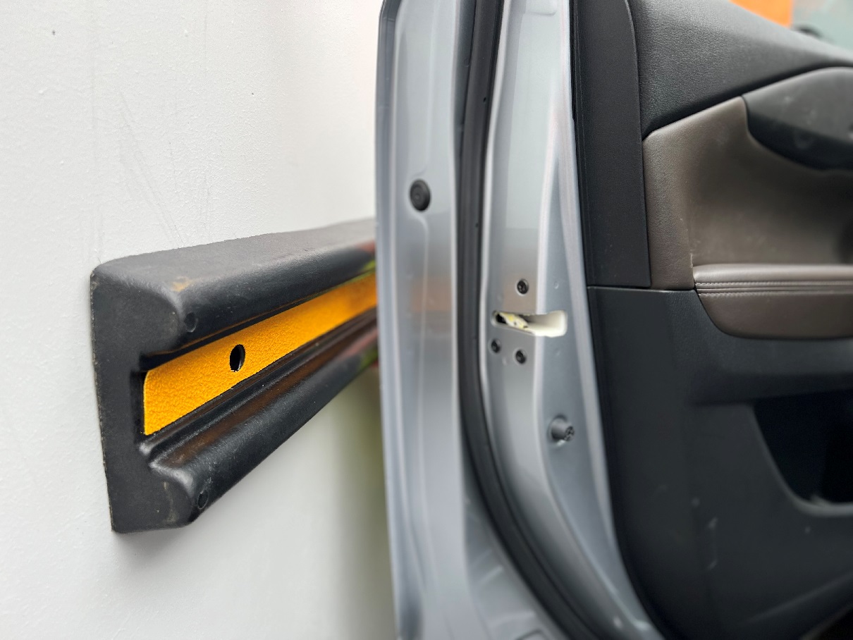 Unique Bargains 6 Pcs 40x12x1.5cm Car Garage Wall Guard Door Bumper Protector Black
