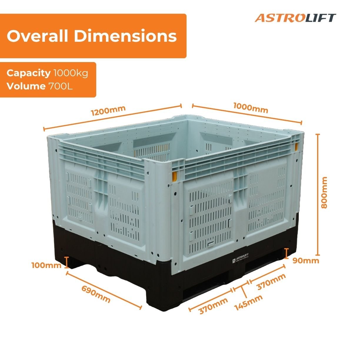 Buy Plastic Pallet Box in Specials available at Astrolift NZ