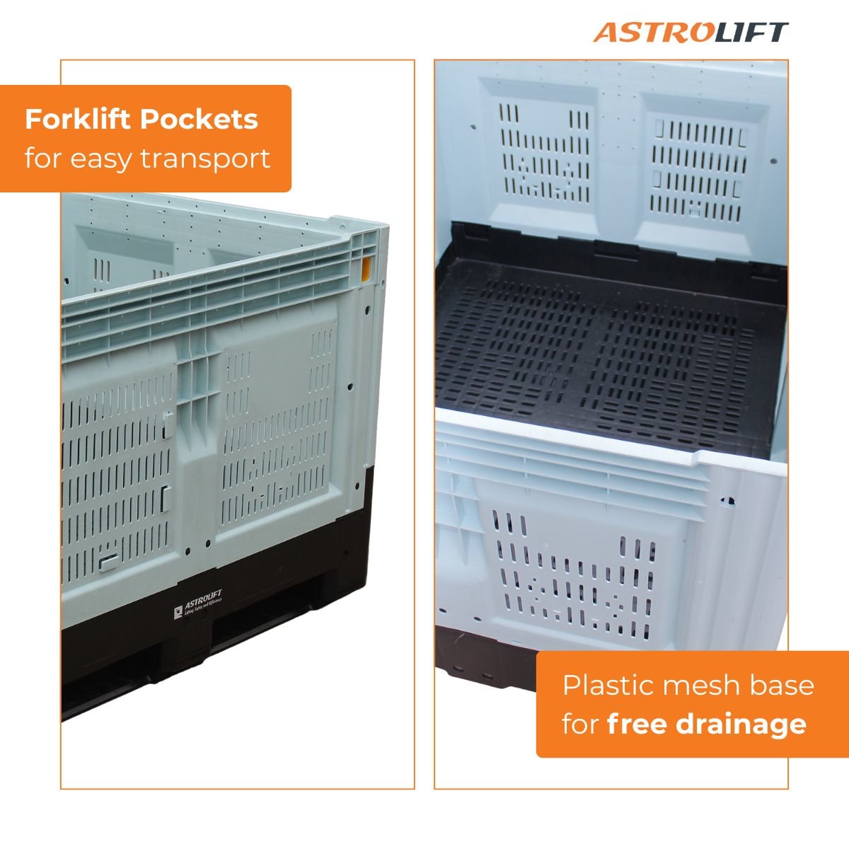 Buy Plastic Pallet Box in Specials available at Astrolift NZ