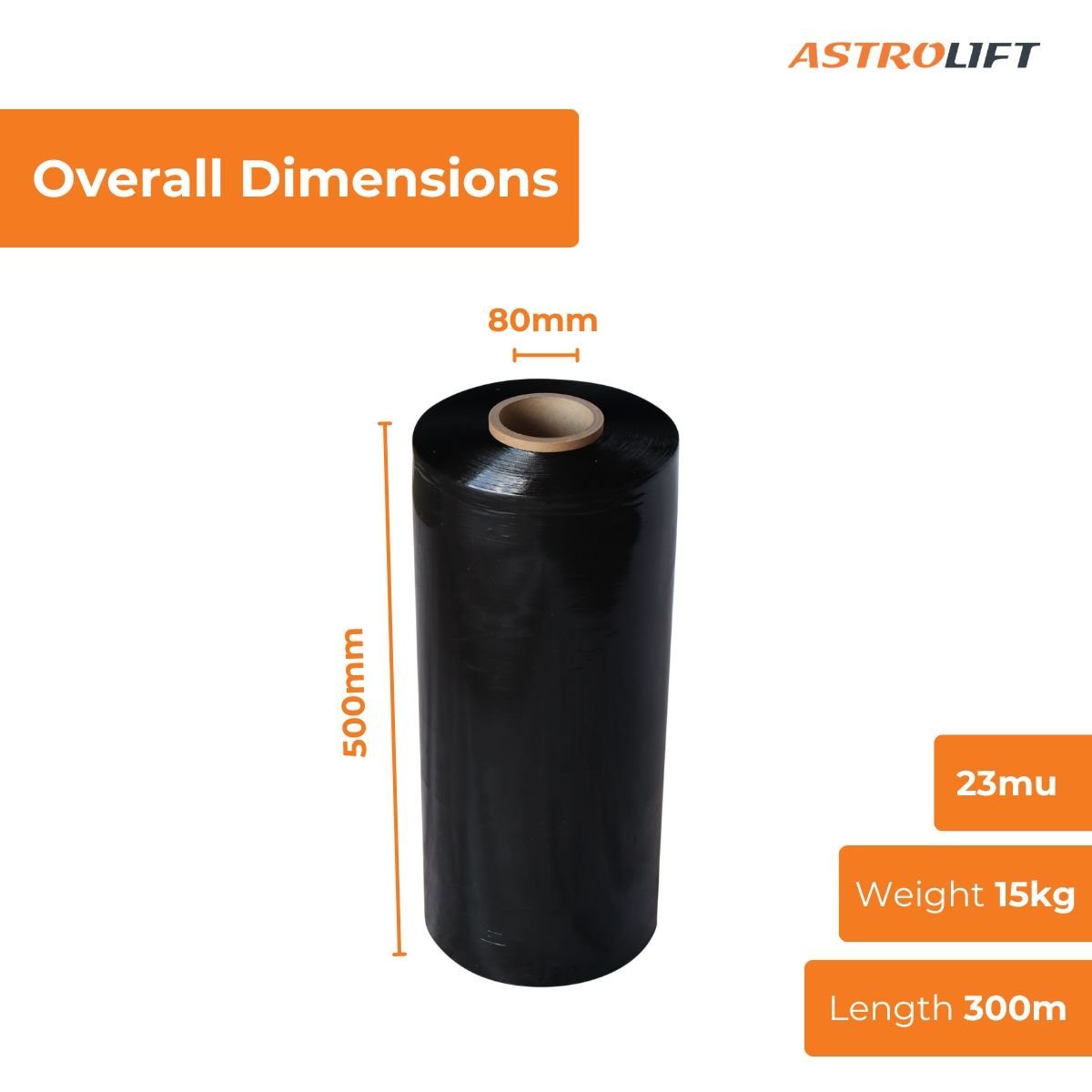 Buy Black Machine Stretch Film  in Consumables available at Astrolift NZ