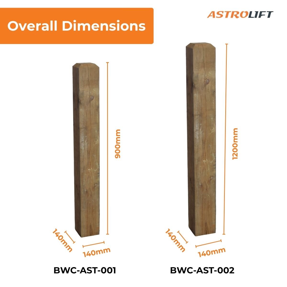 Buy Wooden Bollard Chamfer Top  in Cast-in Bollards available at Astrolift NZ