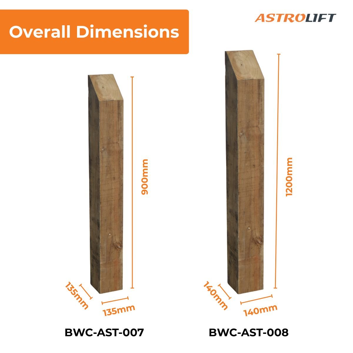 Buy Wooden Bollard Slant-Top  in New Products available at Astrolift NZ