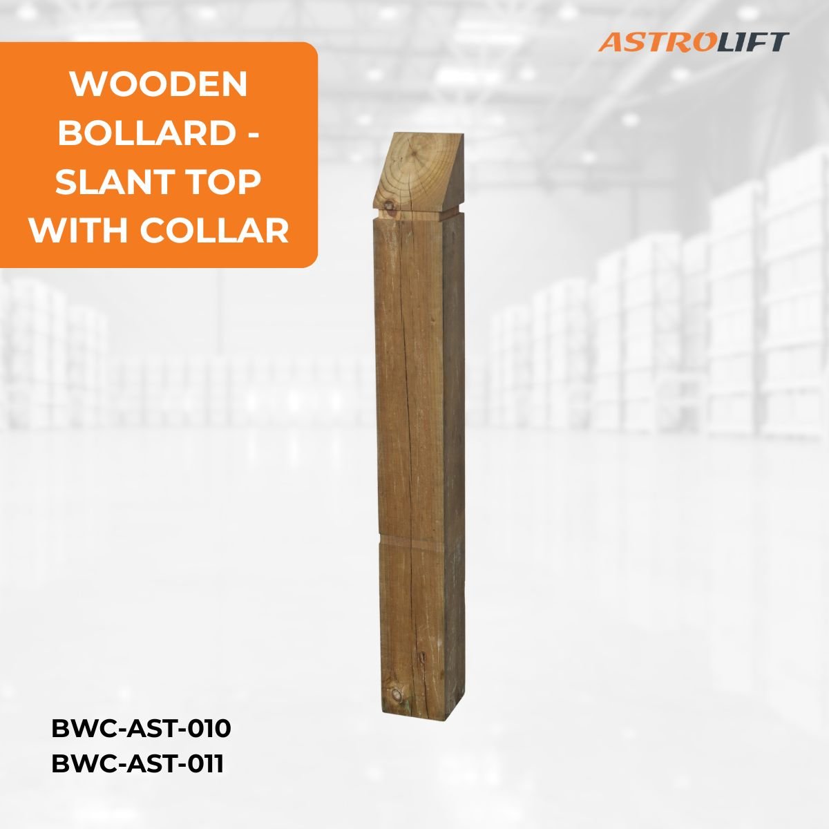 Buy Wooden Bollard Collared Slant in New Products available at Astrolift NZ