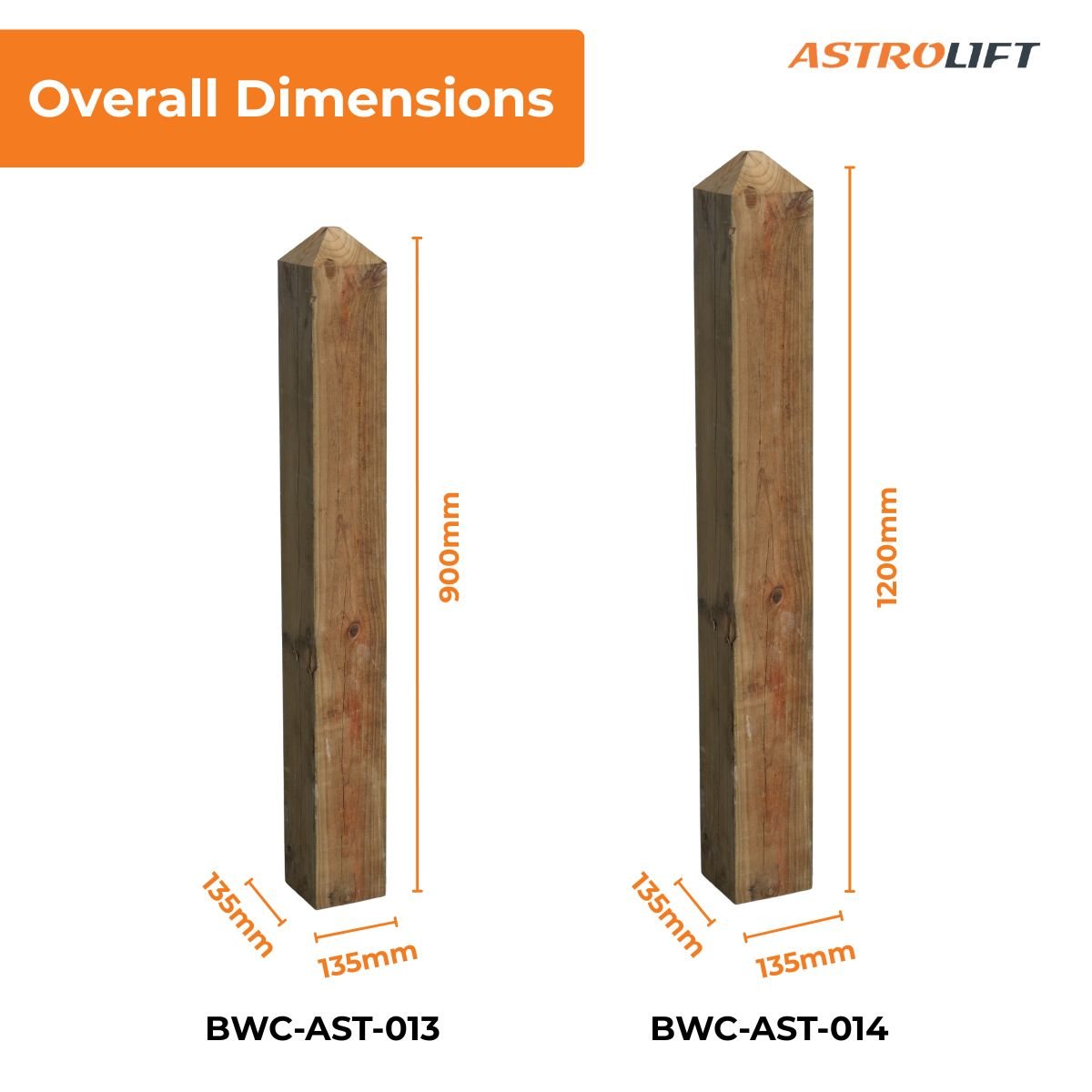 Buy Wooden Bollard Pointed Top in New Products available at Astrolift NZ