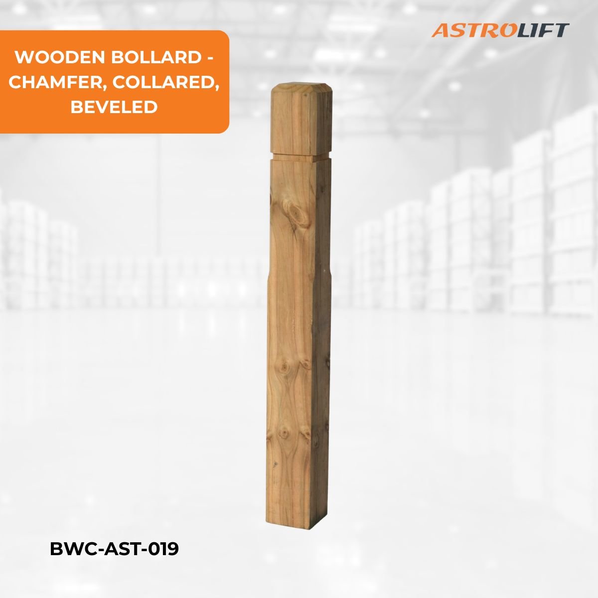 Buy Wooden Bollard Beveled Side in New Products available at Astrolift NZ