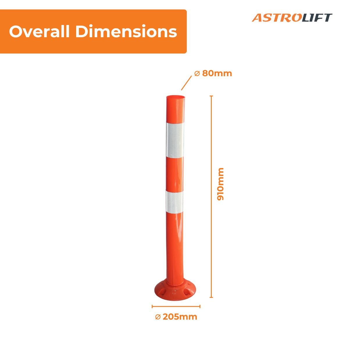 Buy Delineator Post - Orange  in New Products available at Astrolift NZ